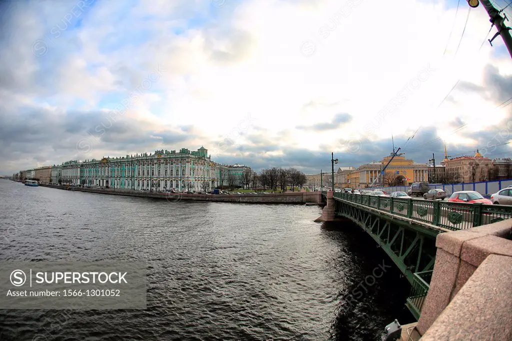 Winter Palace and Neva river St Petersburg, Russia
