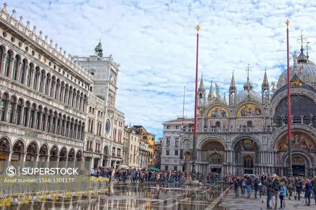 The Basilica di San Marco, St. Mark´s Square, Piazza San Marco, Veneto, Venice, Italy.