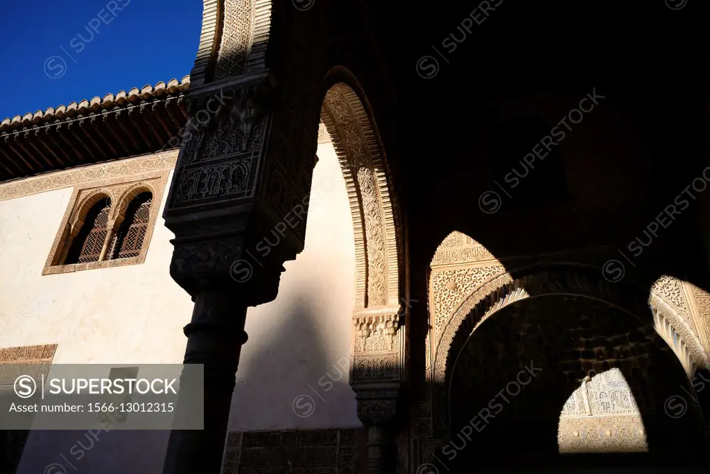 Spain, Andalusia (Andalucia), Granada, the Alhambra Palace, listed as World Heritage by UNESCO, built between 13th and 14th century by the Nasrid Dyna...