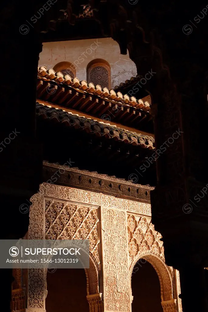 Spain, Andalusia (Andalucia), Granada, the Alhambra Palace, listed as World Heritage by UNESCO, built between 13th and 14th century by the Nasrid Dyna...