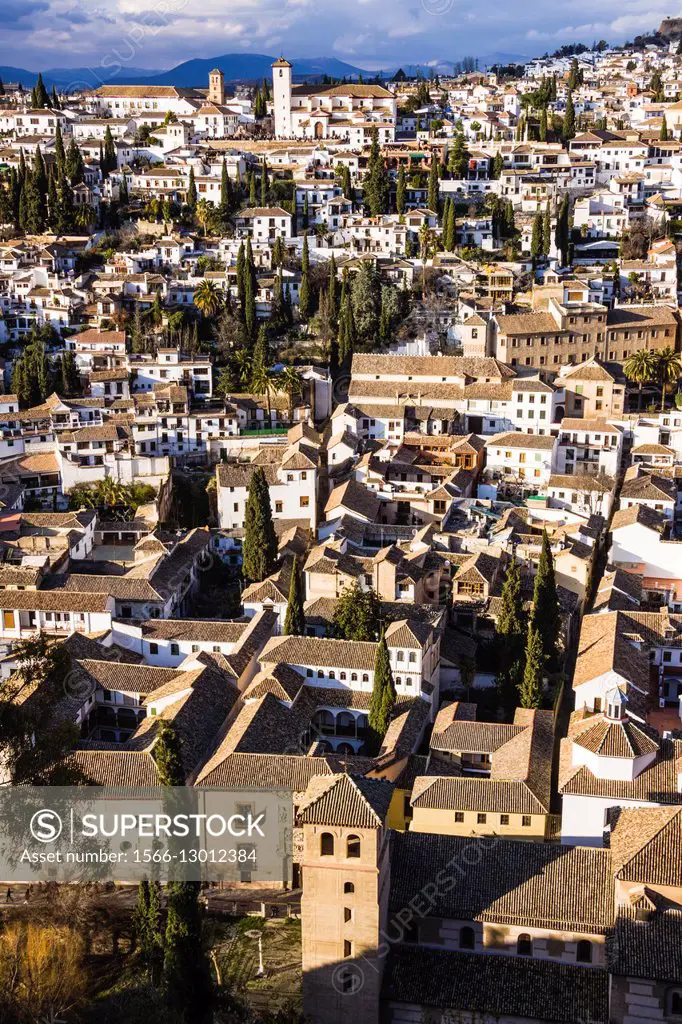 Albaicin overview, Granada, Spain.