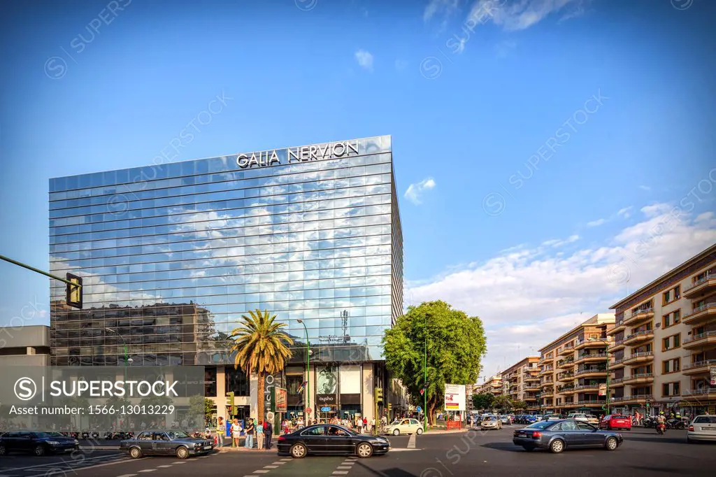 Galia Nervion building, Nervion district, Seville, Spain. Nervion is a new business and shopping district in Seville.