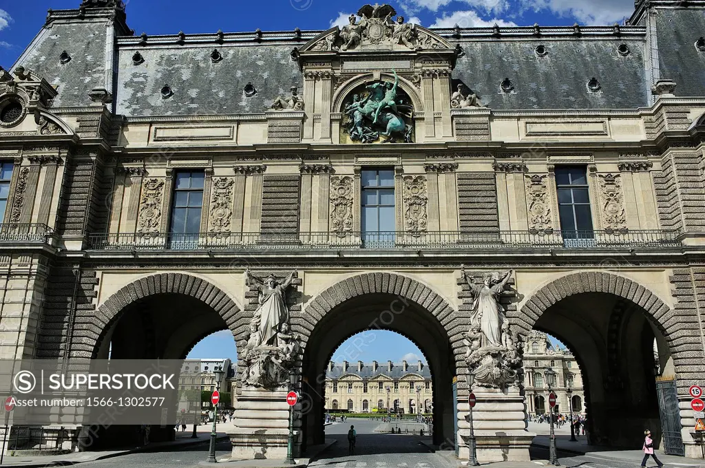 Porte des Lions, Louvre Museum. Paris, France