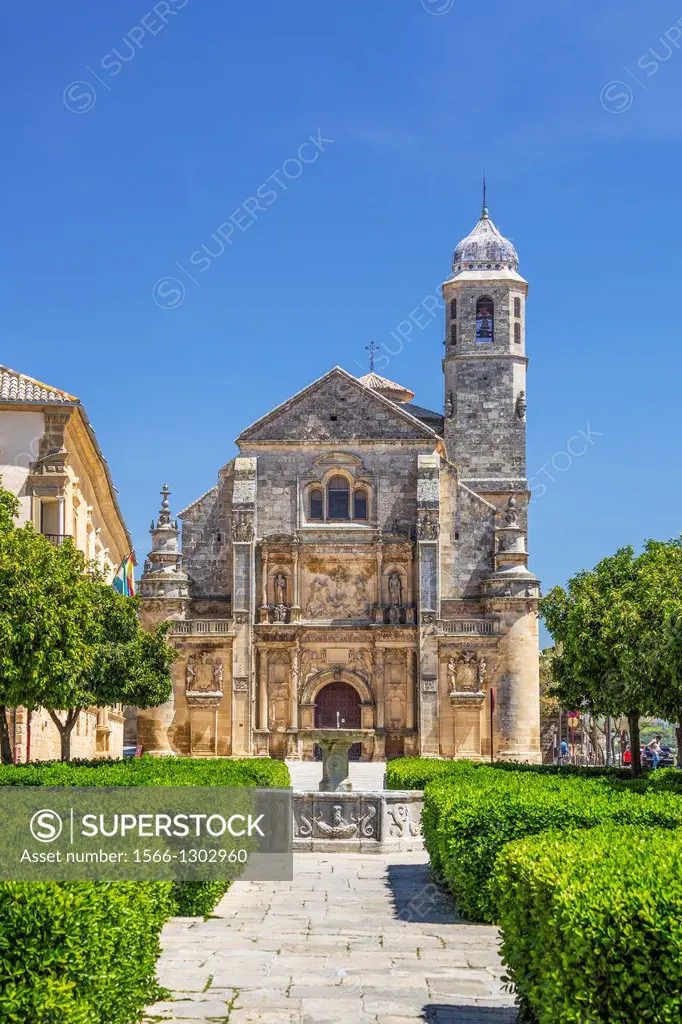 Spain , Andalucia Region,, Jaen Province,Ubeda City (W.H.), Vazquez de Molina Square, Holly Church of the Savior (Iglesia del Salvador).