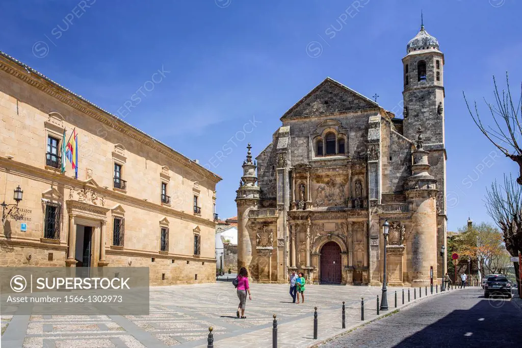 Spain , Andalucia Region,, Jaen Province,Ubeda City (W.H.), Vazquez de Molina Square, Holly Church of the Savior (Iglesia del Salvador).