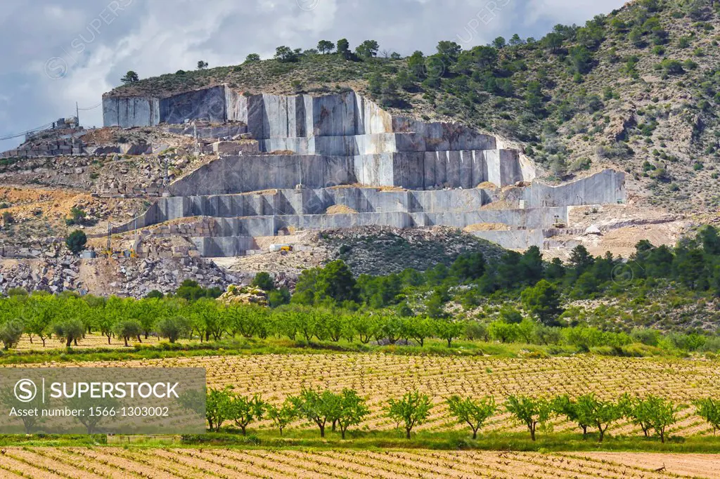 Spain , Murcia Province, marble quarry.