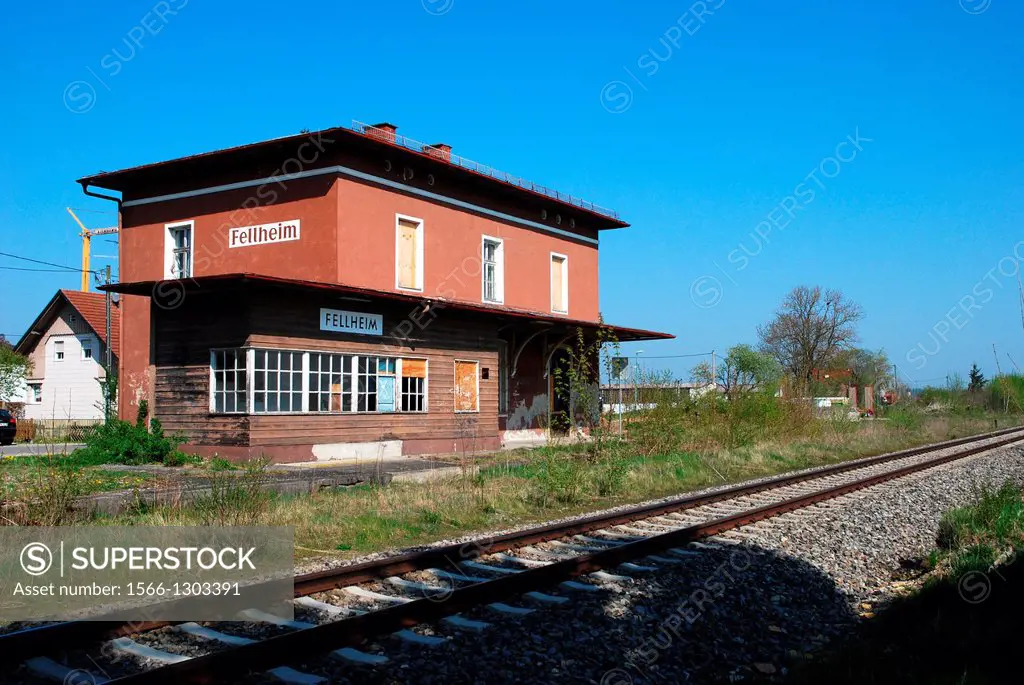 Disused railway station in Fellheim.