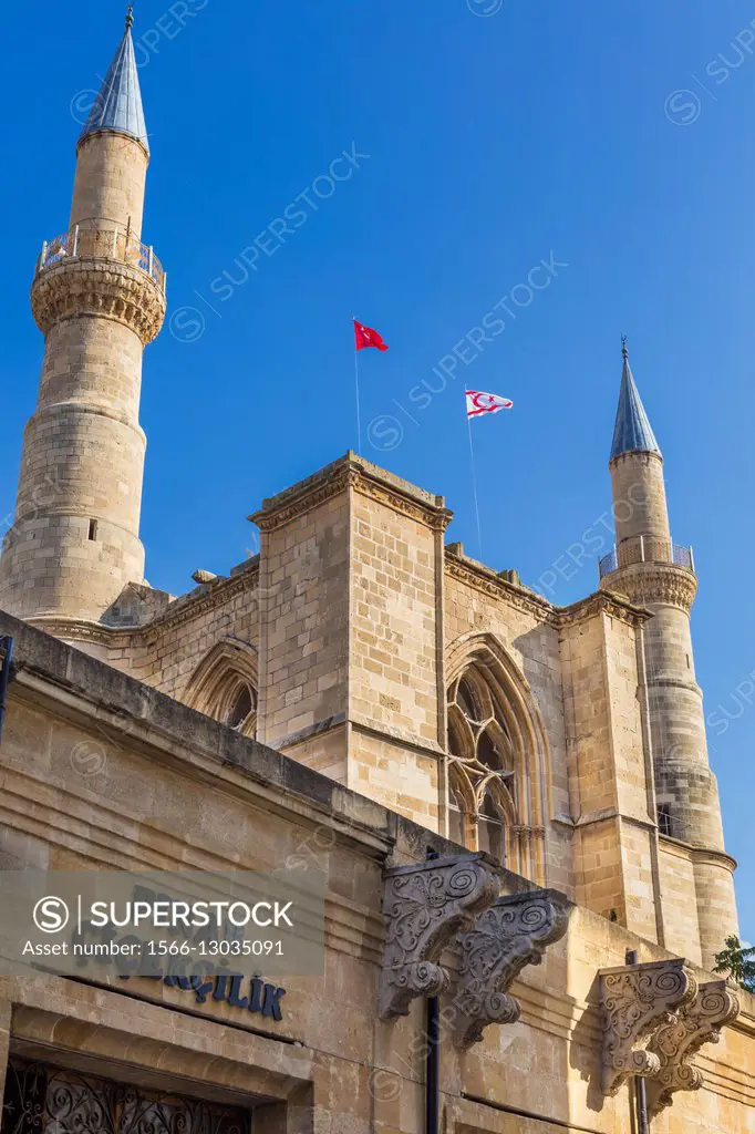 Selimiye Mosque, formerly Saint Sophia cathedral, North Nicosia, Northern Cyprus.
