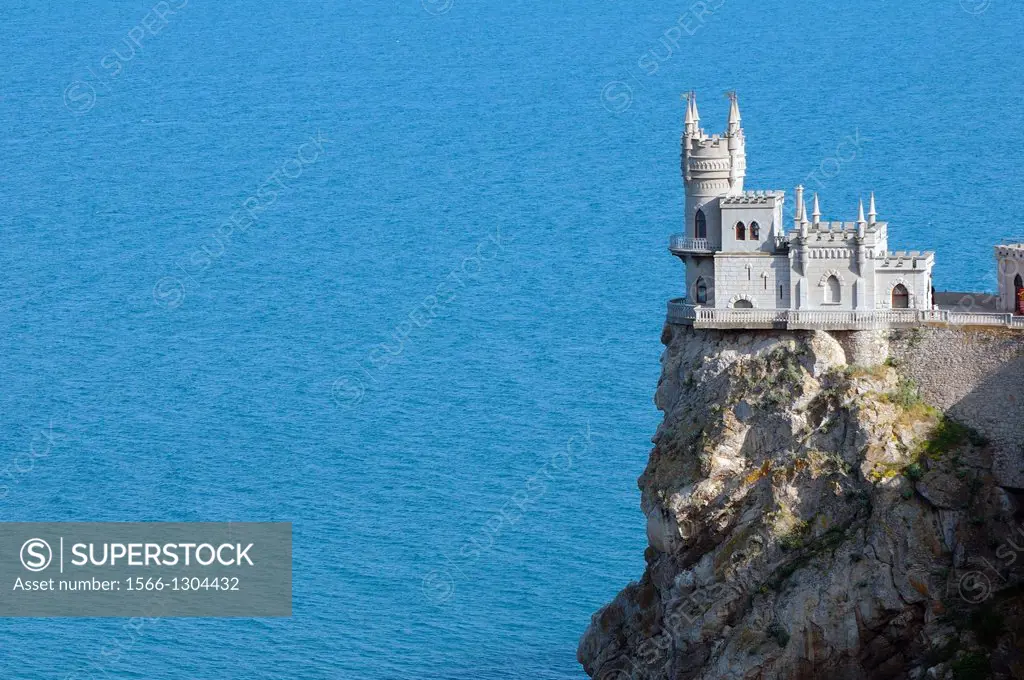 Built in 1912, the Swallow´s Nest is one of the Neo-Gothic chateaux, Cape of Ai-Todor, The Greater Yalta, Crimea, Ukraine, Eastern Europe