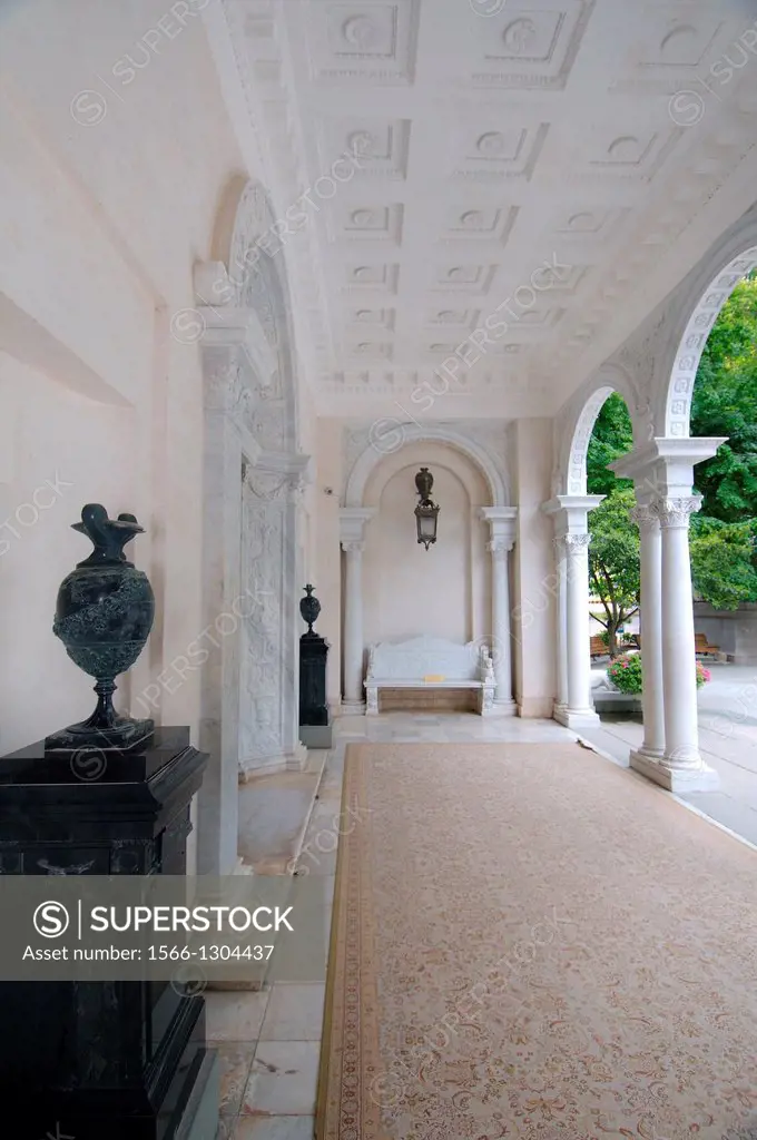 Entrance to the Grand Livadia Palace - summer palace of the last Russian Imperial family.