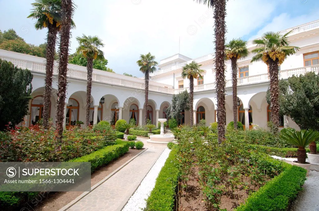 Italian courtyard of the Grand Livadia Palace - summer palace of the last Russian Imperial family.