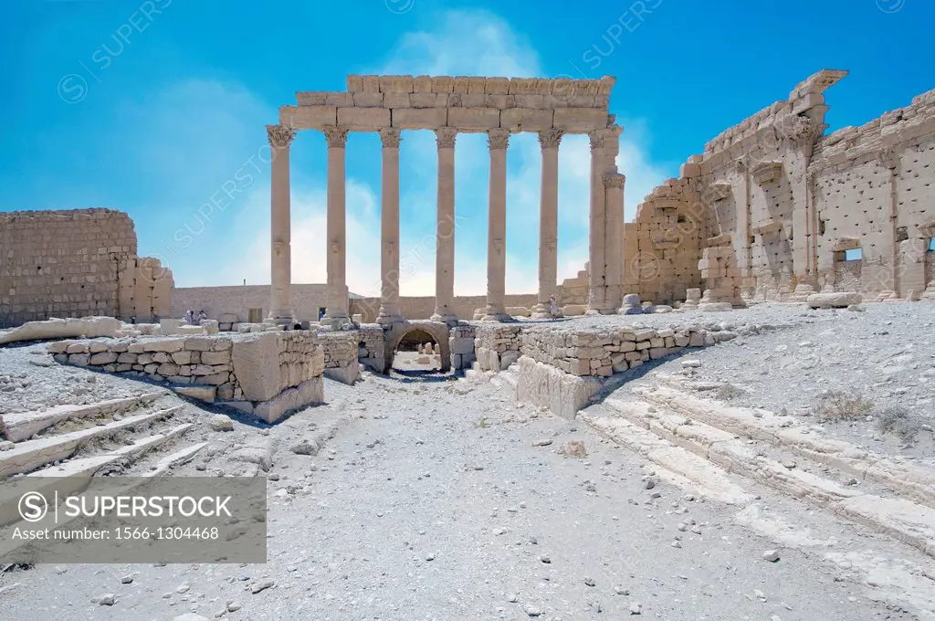 Ruins Temple of Bel (Temple of Baal) in the ancient city of Palmyra, Syria 