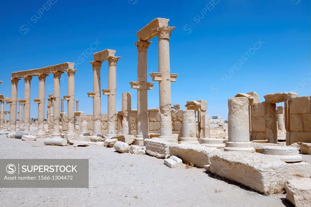 The ruins of the ancient city of Palmyra, Syria.