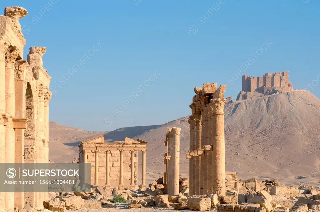Palmyra Castle (Fakhr-al-Din al-Ma'ani Castle), medieval fortress, Palmyra, Syria 