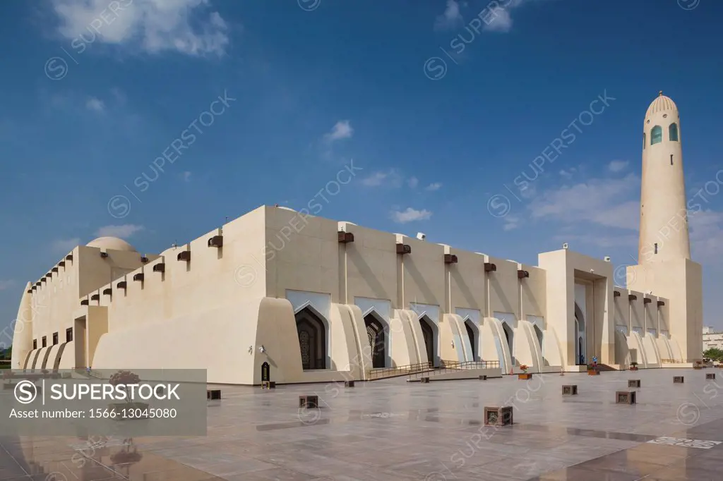 Qatar, Doha, Abdul Wahhab Mosque, The State Mosque of Qatar, exterior.