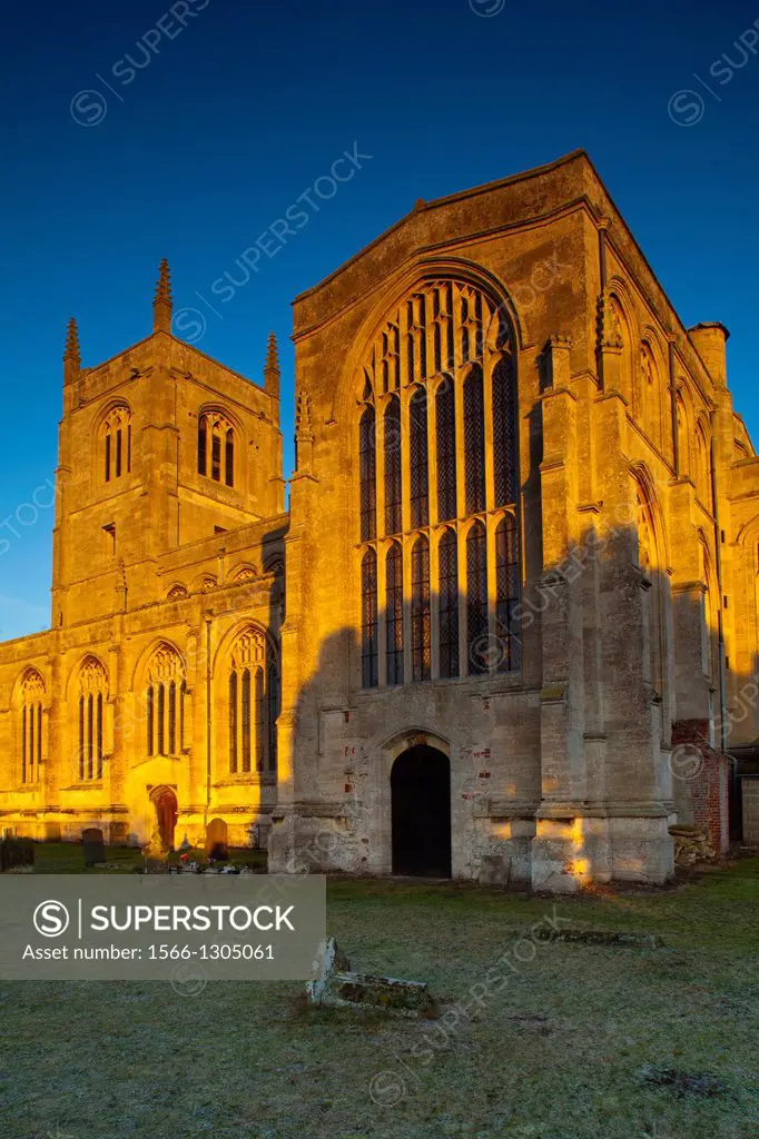 England, Lincolnshire, Tattershall. Grade I listed perpendicular style Holy Trinity Collegiate Church located alongside Tattershall Castle.