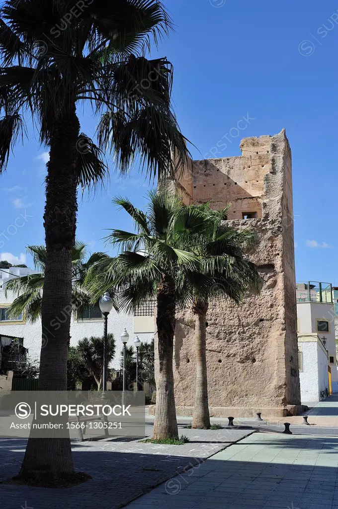 Arab Tower in the neighborhood of La Chanca. Almeria, Spain.