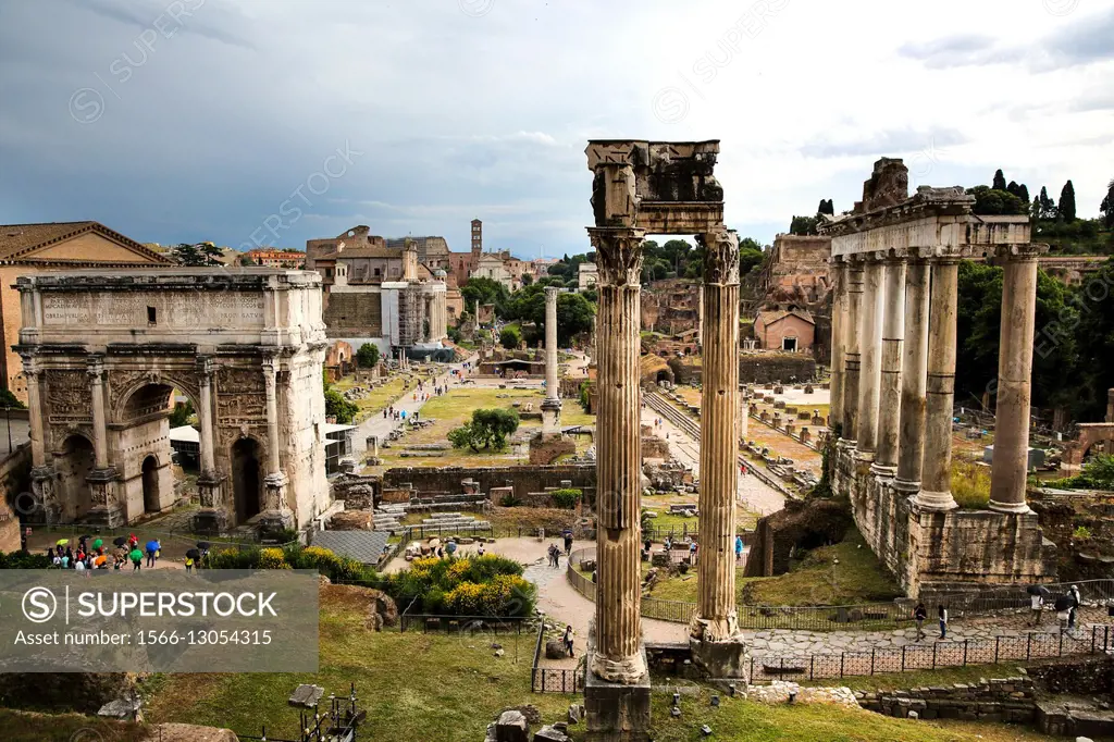 Italy. Rome. The Roman Forum in Rome.