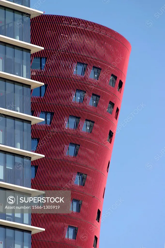 Buildings in Plaça d´Europa, L´Hospitalet de Llobregat, Barcelona province, Catalonia, Spain