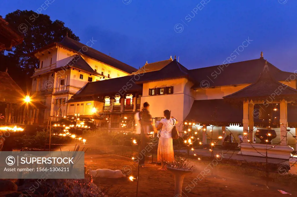 Temple of the Sacred Tooth Relic in kandy, sri lanka.
