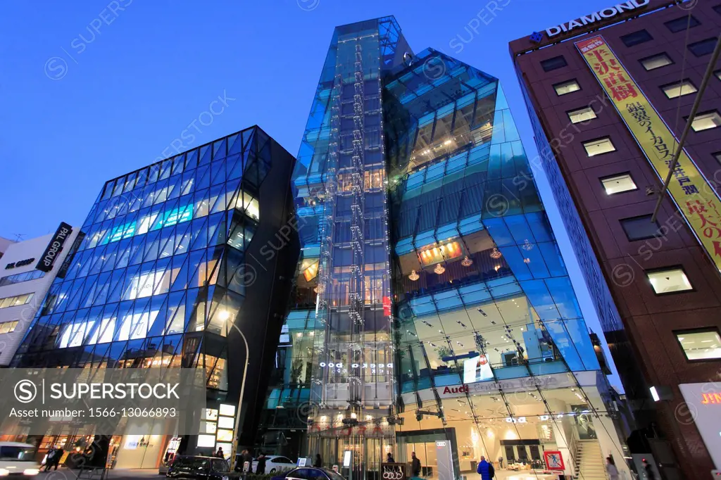 Japan, Tokyo, Shibuya, Audi Forum, modern architecture,.
