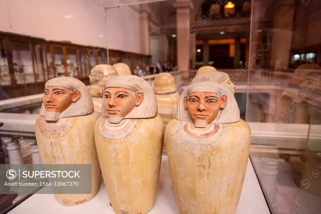 Canopic jars. Egyptian Museum. Egypt