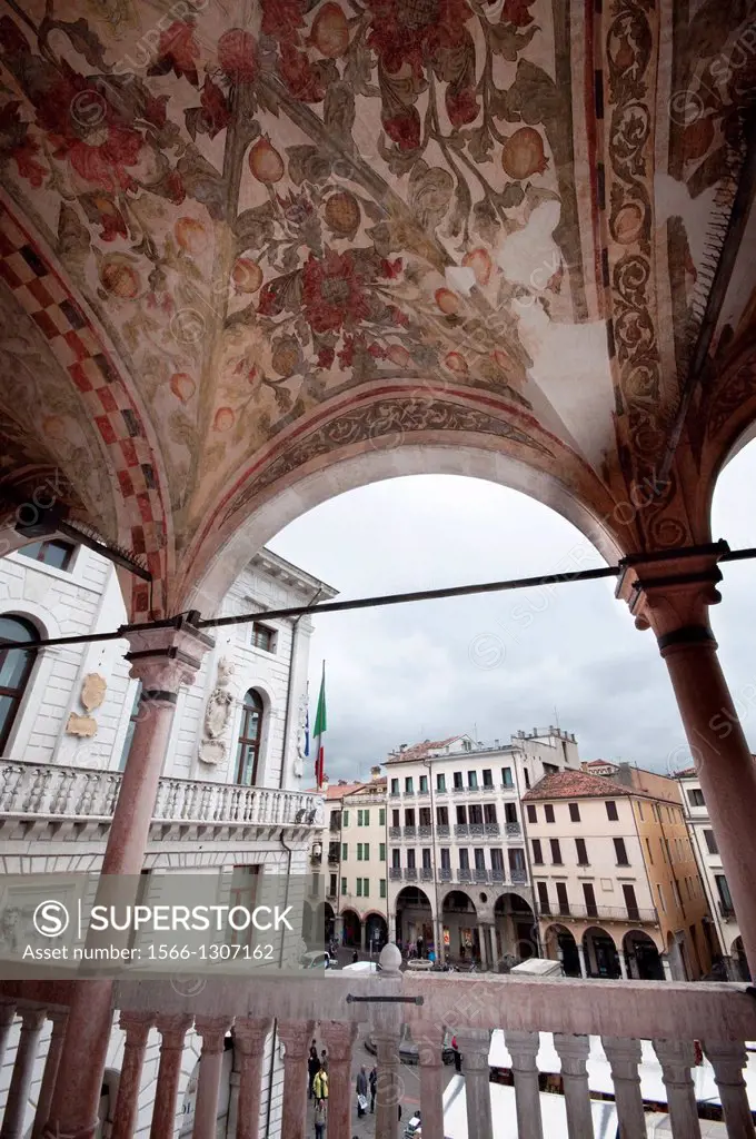 Italy, Veneto, Padua, Palazzo della Ragione, Frescoes on the Vaulted Ceiling