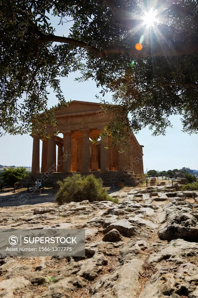 The Temple of Concordia in Agrigento, sicily.