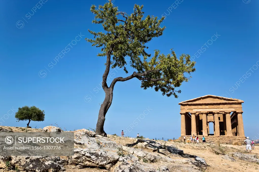 The Temple of Concordia in Agrigento, sicily.