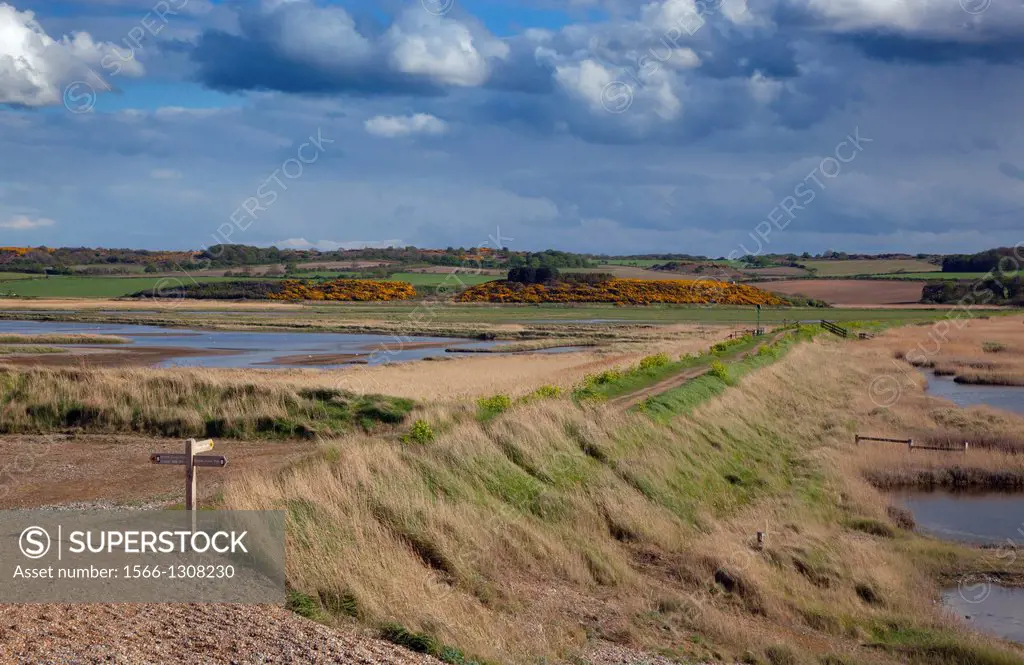 Cley Nature Reserve and Arnolds Marsh North Norfolk May in changeable weather.