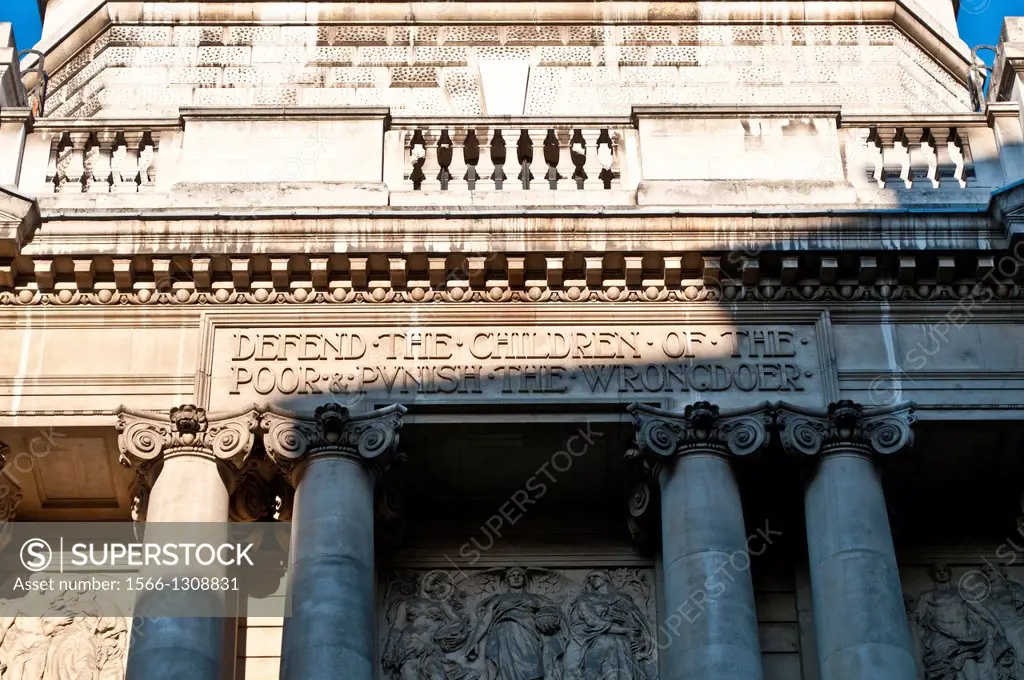 Central Criminal Court or Old Bailey, London, UK.
