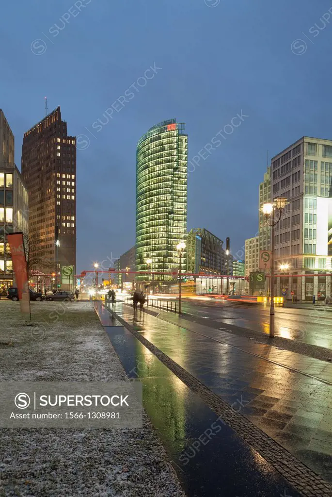 Potsdamer Platz, at night,Berlin,Germany.