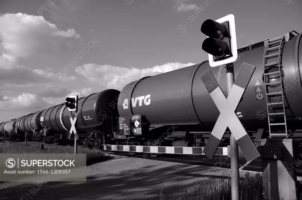 Freight train with tank cars