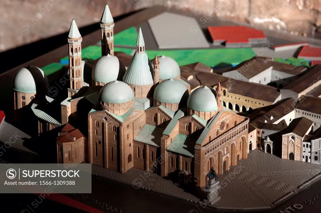 Italy, Veneto, Padua, Scale Model of the Basilica of Saint Anthony For The Blind or Visually Impairede.