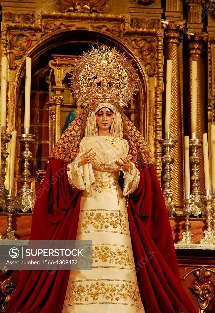 Virgin from Convento of Santa Clara. Carmona. Sevilla province. Andalusia. Spain.