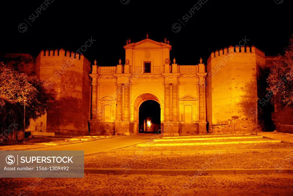 Córdoba town gate, Carmona. Sevilla province, Andalusia, Spain.