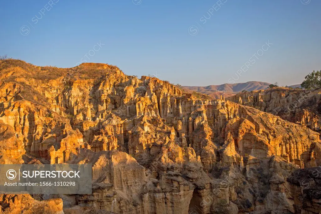 China, Yunnan province, Yuanmou County, Yuanmou Clay Forest, Soil forest, Wumao Earth Forest, Badlands in YuanMou of Yunnan, China, also named as Yuan...