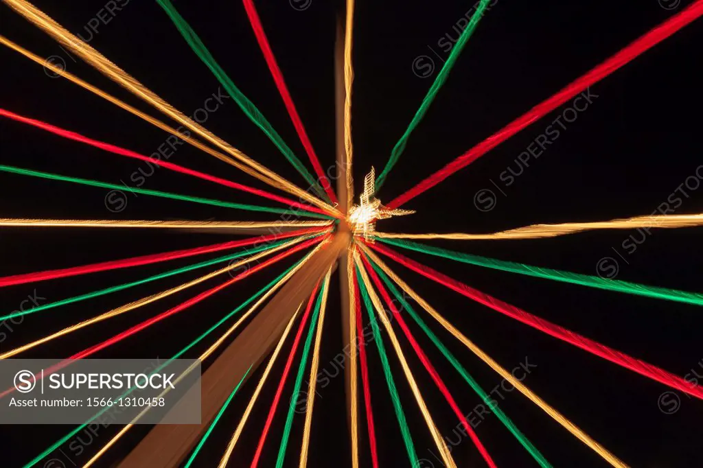 A night vision of the lights of a Christmas tree at Veracruz, México.