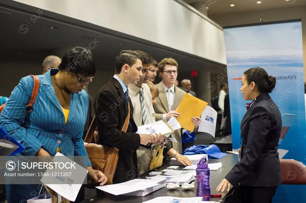 Job seekers attend the Putting America Back to Work Job Fair at the Jacob Javits Convention Center in New York