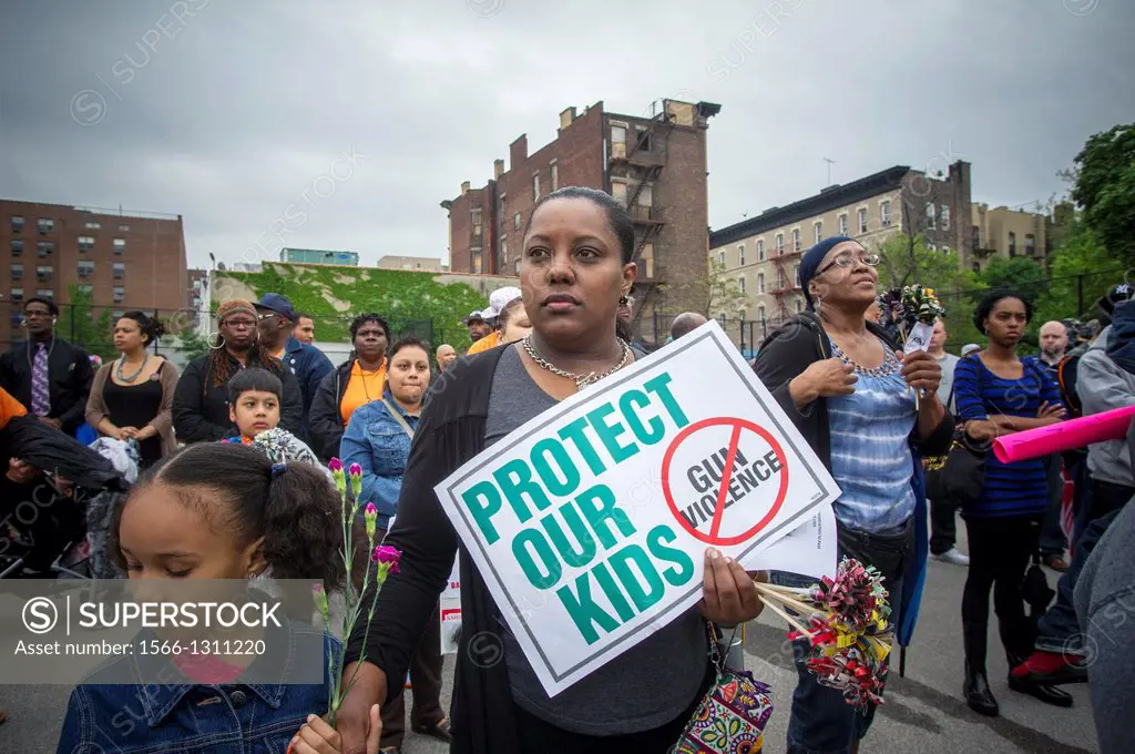 Hundreds march through the streets of the South Bronx in New York for the Moms Demand Action for Gun Sense march and rally. The event pays tribute to ...