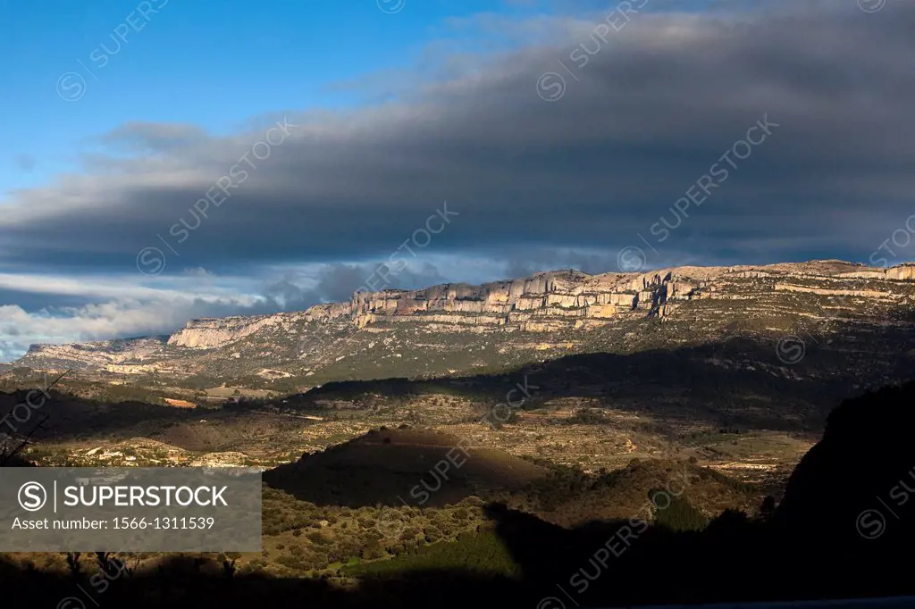 Montsant mountain in Priorato, Tarragona, Spain.