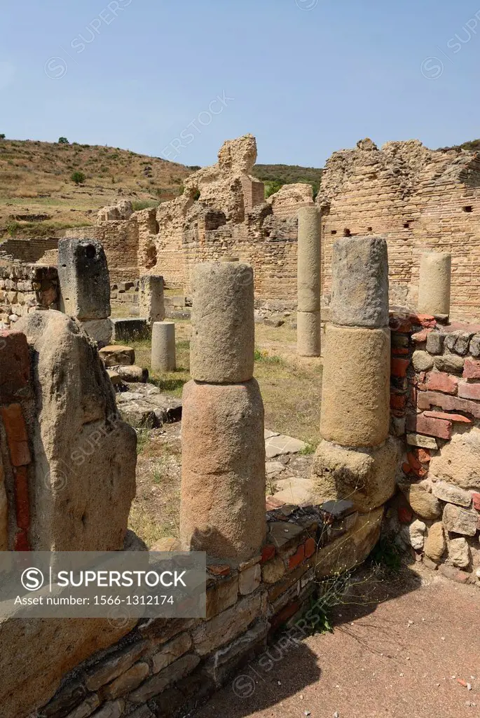 Velia. Italy. Archaeological remains of the ancient town of Elia.