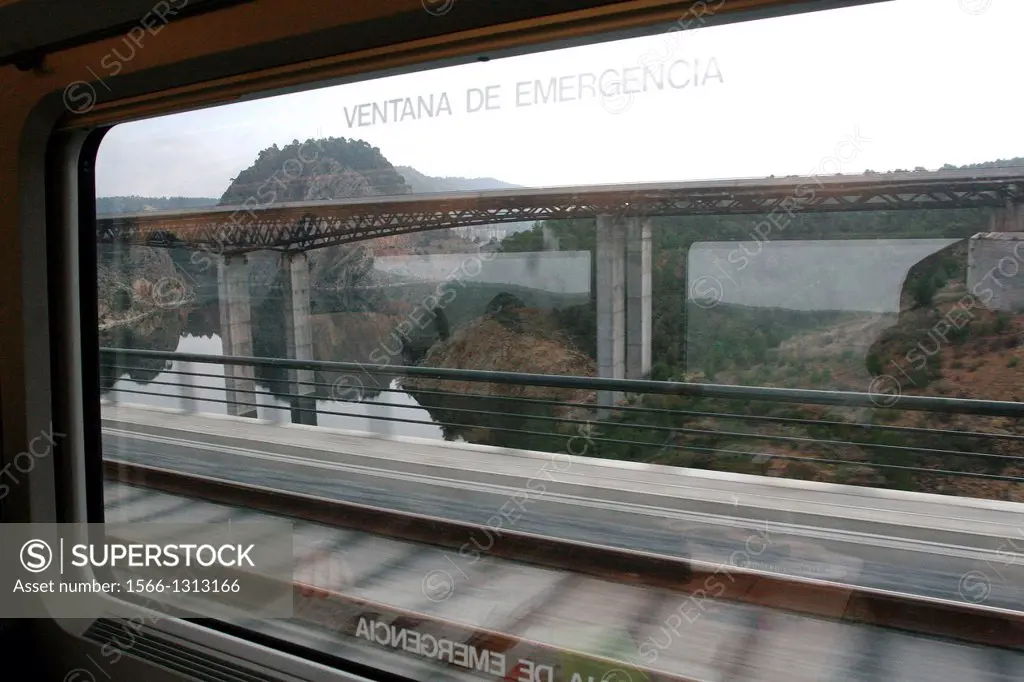 Spanish high speed train AVE Madrid-Valencia.