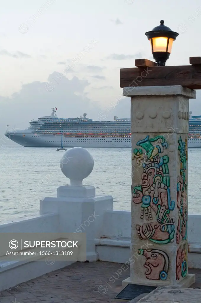 Cruise ship in Cozumel, Mexico.