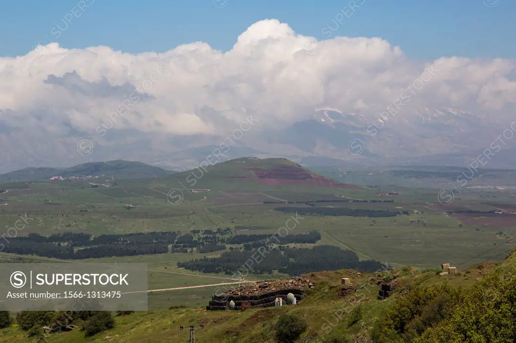 View over the Hermon mountain seen from Bental mountain, Golan Heights, Israel.