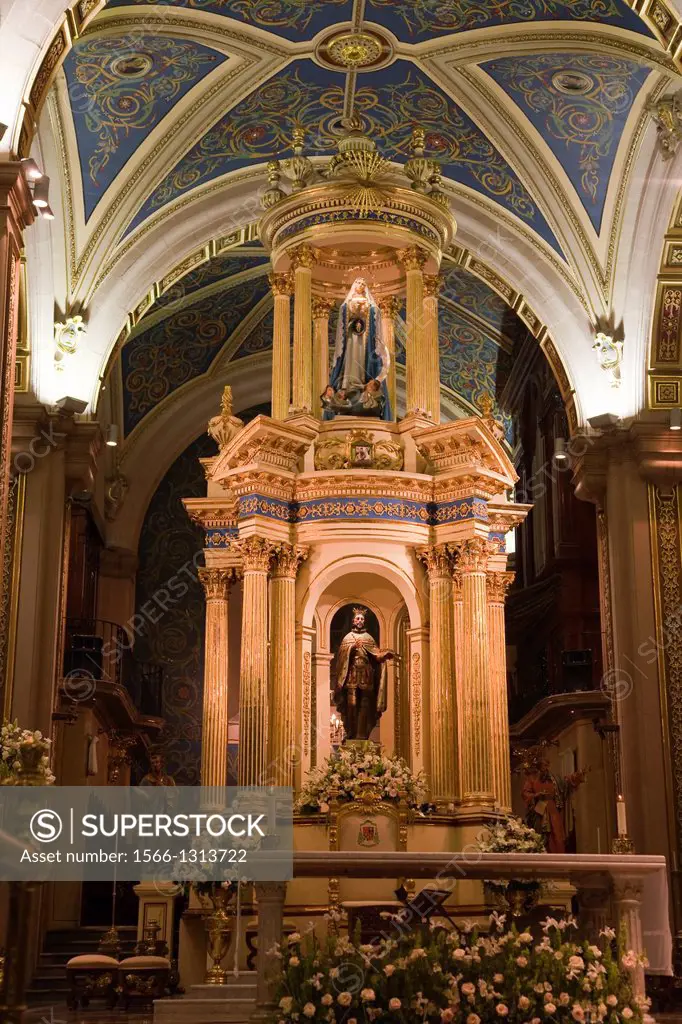 Interior view of the Metropolitan Cathedral, San Luis Potosí, Mexico