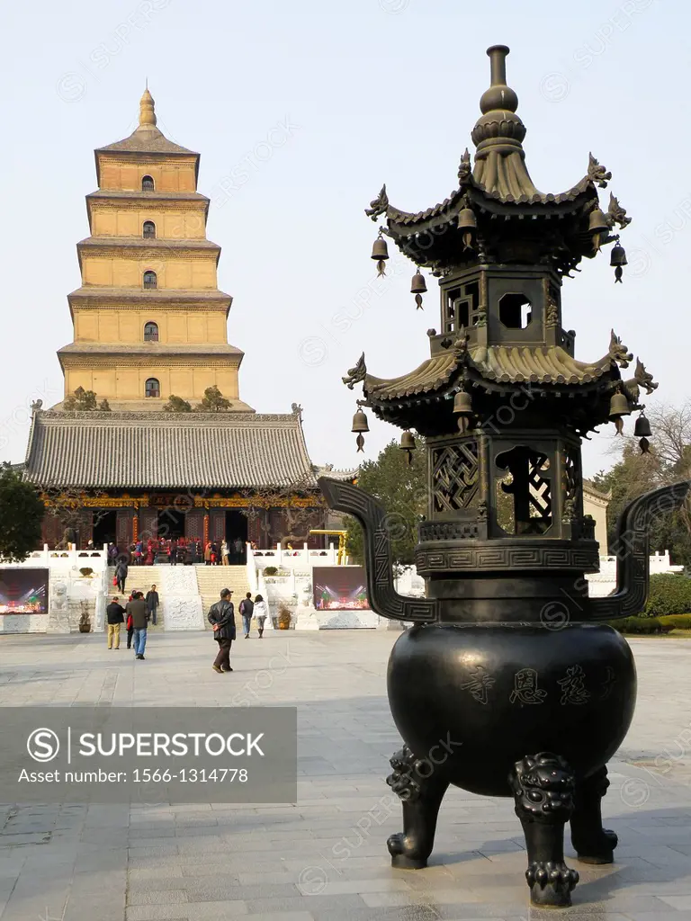 Ancient pagoda, Ancient Tower in Xian, China