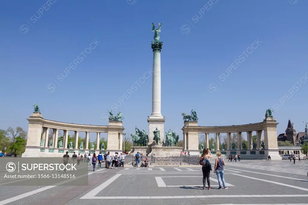 Heroes´ Square, Budapest, Hungary.