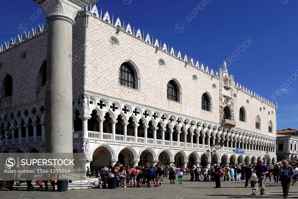 Doge's Palace in Venice - Palazzo Ducale - Caution: For the editorial use only. Not for advertising or other commercial use!.