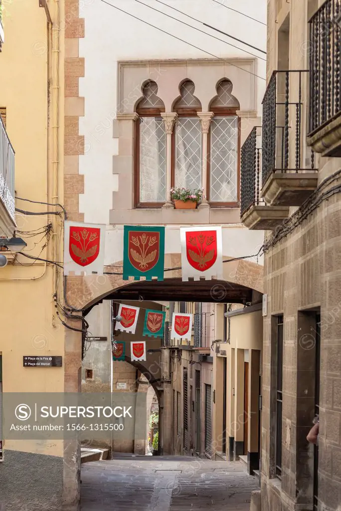 Street in old town of Cardona,Catalonia,Spain.